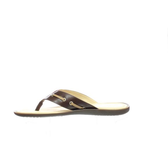 Marc Joseph Mens Rockaway Beach Brown Nappa Flip Flops Size 13 Medium (D, M) - Picture 3 of 4